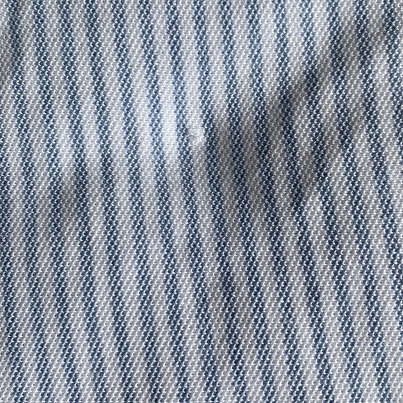 Liz Claiborne blue & white striped  button front light jacket w side pockets. LP - Picture 7 of 14